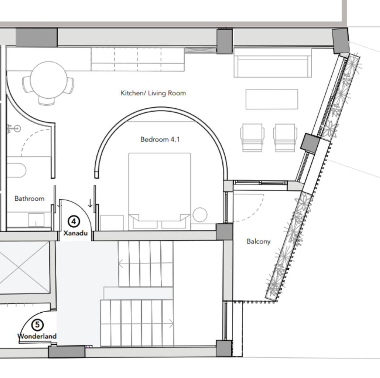 One-Bedroom Apartment Balcony